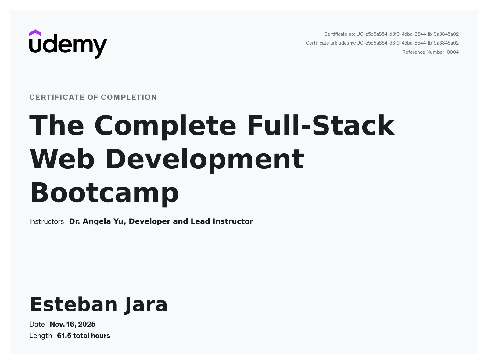 Web Development Bootcamp